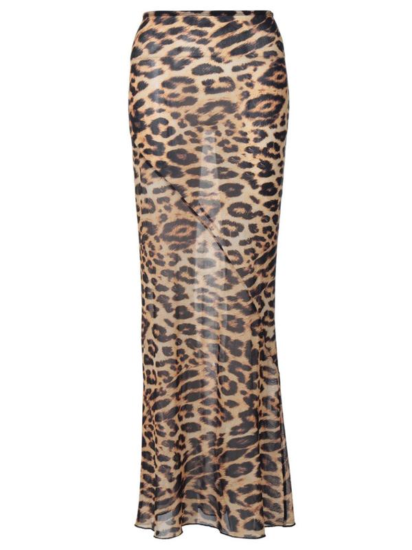 Women's Leopard Print Mermaid Skirt, Fashion Sexy Long Skirt for Party Club Holiday, Ladies Bottoms for All Seasons