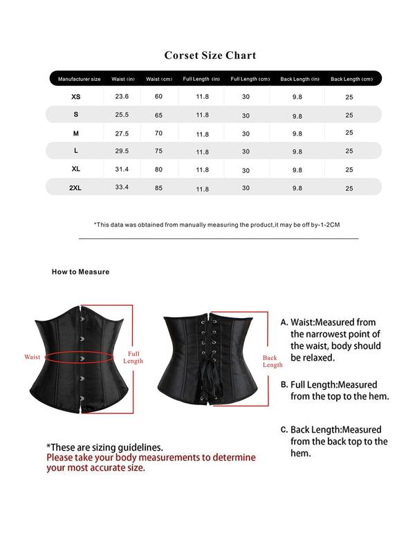 Women's Plain Lace Up Grommet Eyelet Corset Waist Trainer, Retro Solid Color Belly Slimmer Underbust Shaper, Tummy Control Shaper for Women