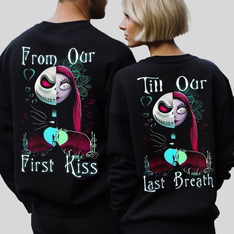 Jack Skellington Shirt, Couple Shirts, Funny Shirts For Couples, Funny Couple Shirts, BF GF Matching Shirt, Matching Tshirt GF and BF, Boyfriend Shirt, Girlfriend Shirt, Lover Matching Shirt, Hoodies For Couples