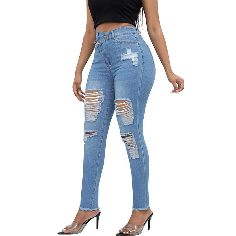 LONGBIDA Women's High Waist Skinny Stretch Jeans Butt Lifting Comfort Denim Pants Tummy Control Colombian Jeans