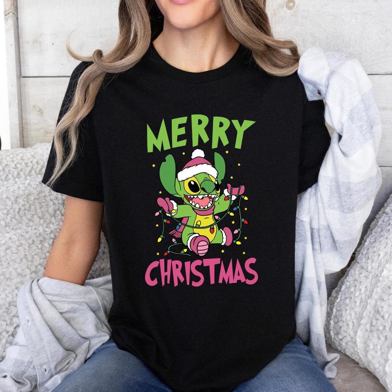 Merry christmas Stitchh, christmas Stitchh, Stitchh shirt, lilo and Stitchh, christmas gift, family trip shirt, Disneyy shirt, 30HKC