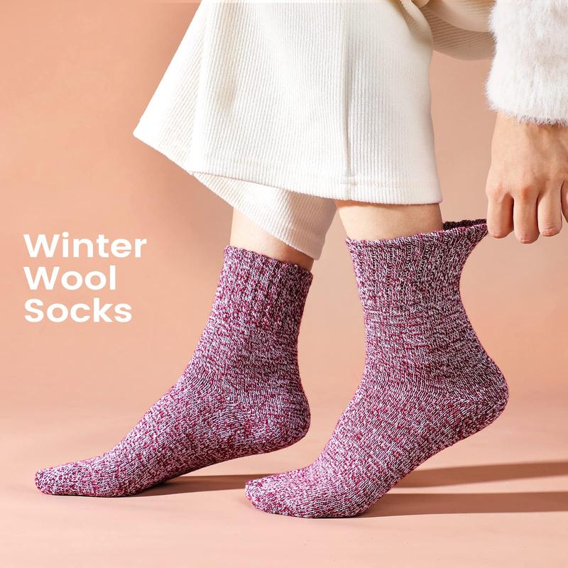 Wool Socks- Thick Soft Wool Socks for Women, Vintage Warm Womens Wool Socks, Winter Warm Boot Socks for Women Men