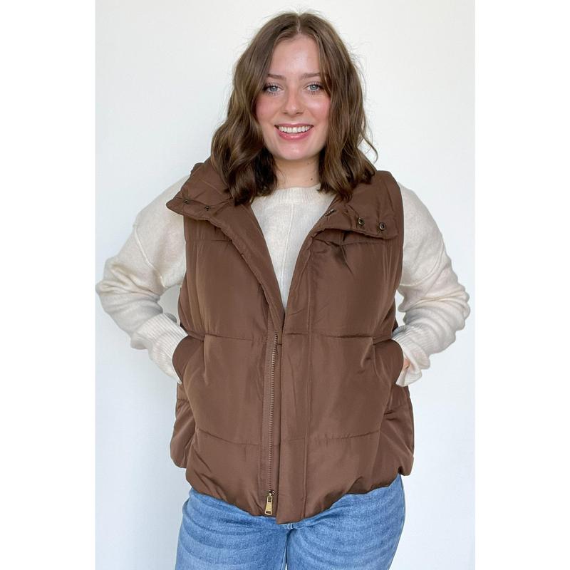 Toasty Time Zip Up Puffer Vest