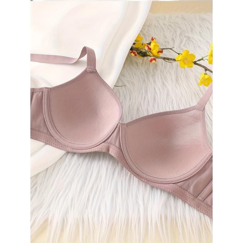 6-Pack Assorted Colors Ultra-Soft Seamless Push-Up Bras, Comfortable Everyday Supportive T-Shirt Bras for Women, Elegant Style Versatile Value Set with Breathable Cups