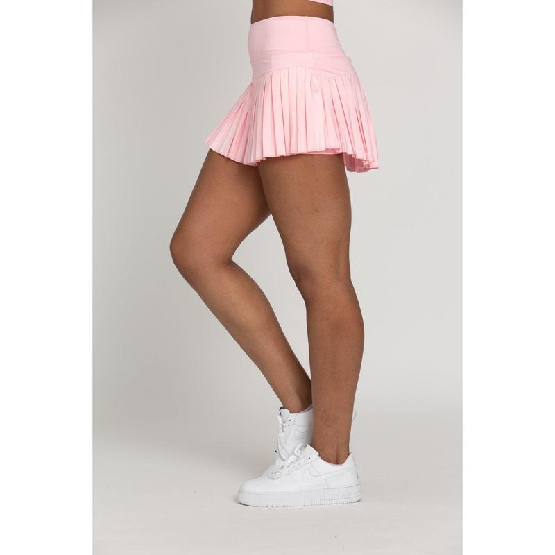 Baby Pink Pleated Tennis Skirt