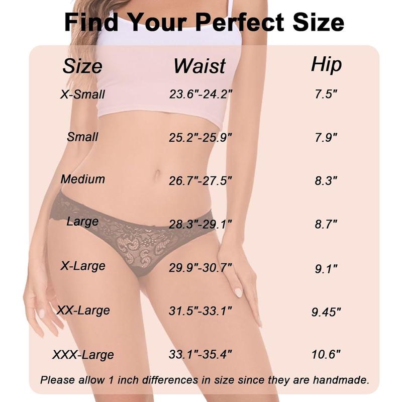 Womens Underwear Invisible Seamless Bikini Lace Underwear Half Back Coverage Panties Womenswear Lady Comfort