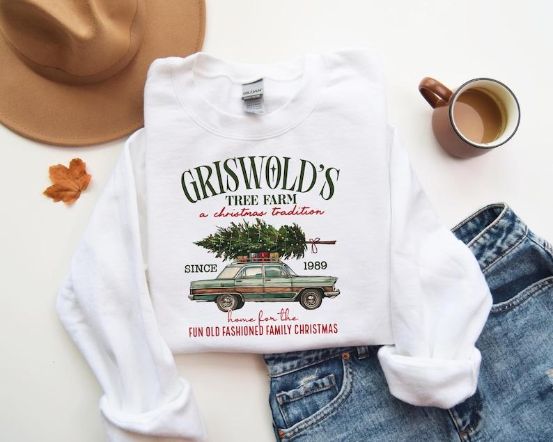 Grisw0ld's Christmas Sweatshirt, Christmas Family, Christmas Gift, Tree Sweater, Grisw0ld's Tree Farm Since 1989 Shirt, Cute Christmas Shirt