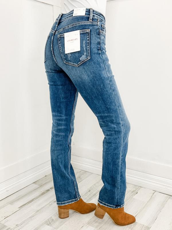 Vervet Pleasantly Mid Rise Straight Leg Jeans