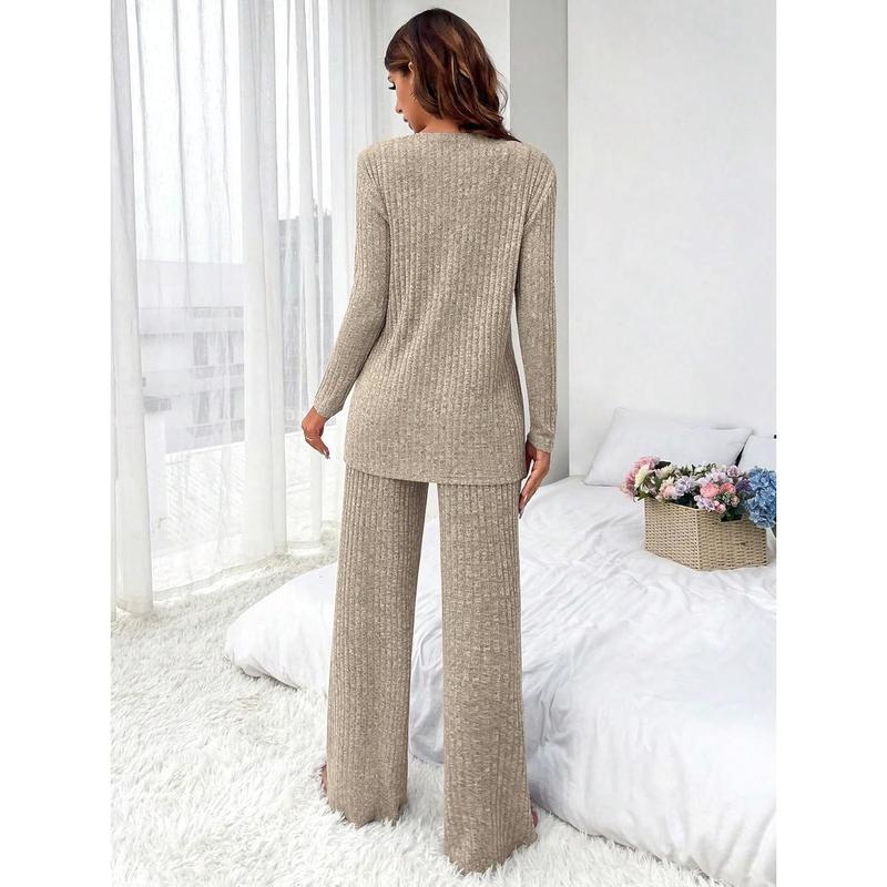 Lounge Sets 3 Piece Pajamas Set Open Front Cardigan Tank Tops Pants Loungewear Nightwear Soft