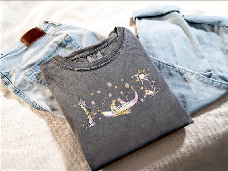 Personalized Retro Rapunzel Tangled Shirt, Magic Kingdom Style Gift, Family Trip 2024 Shirt, Family Matching Sweatshirt, Floral Rapunzel Shirt, Vacation Shirts, Trip Gift, Magic Kingdom Shirt, Vacation Gift, Girl Trip Gift, Princess Shirt 3244 Cotton Fit