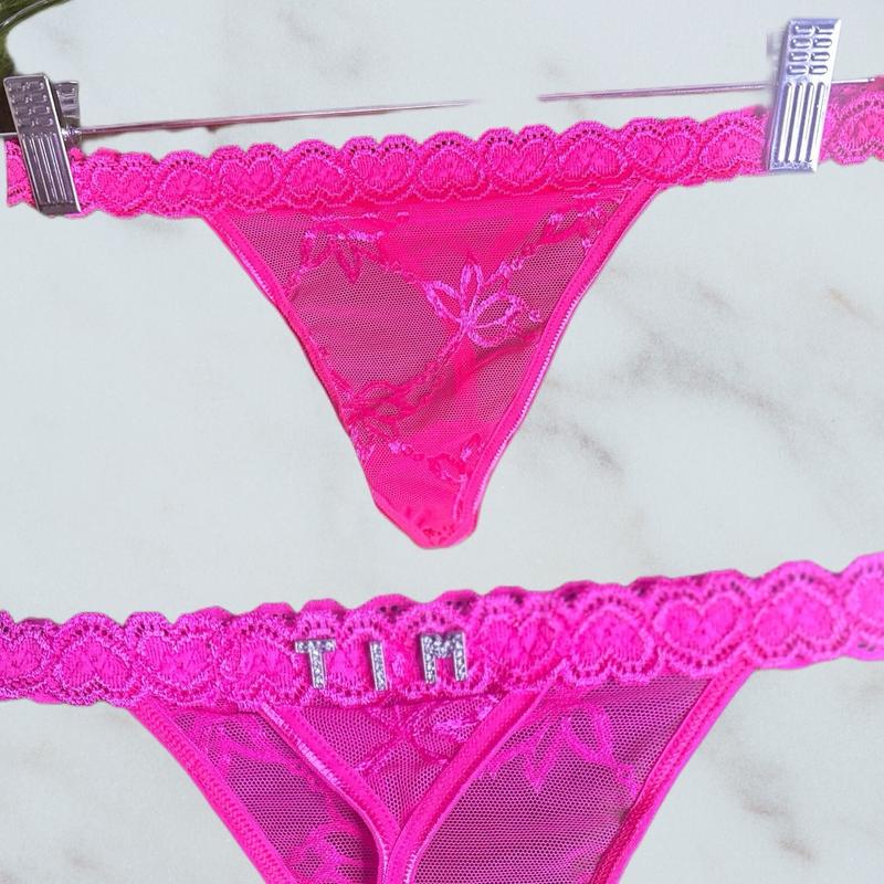 Custom lace Thong  Underwear Panties (10 Letters Max) Lingerie