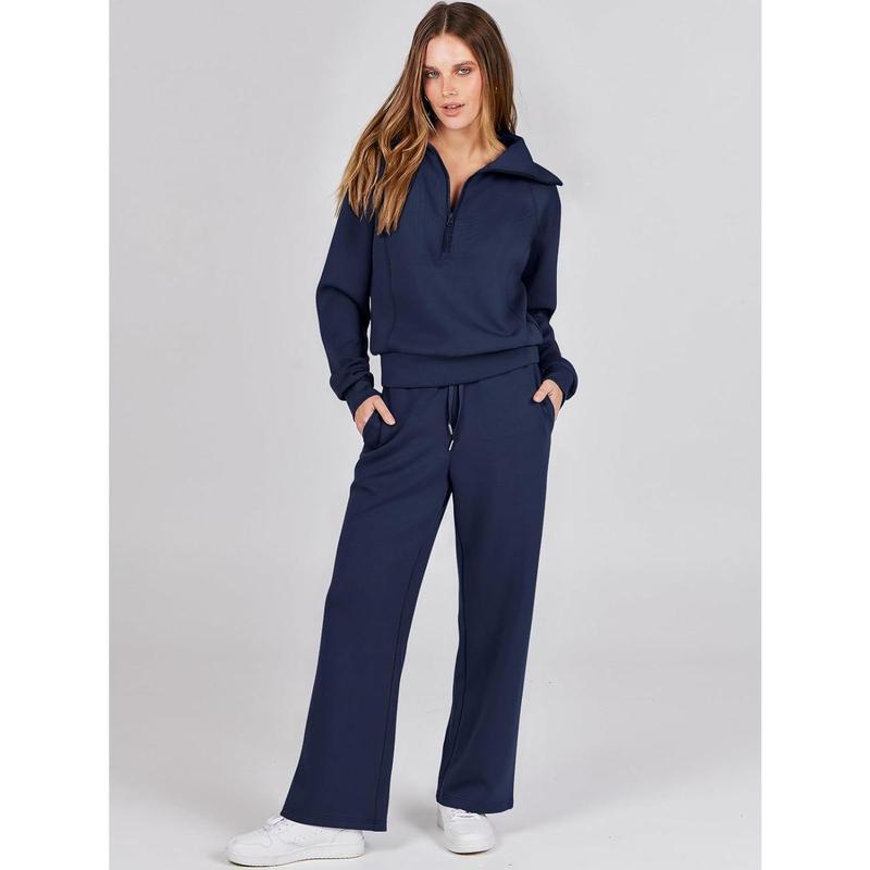 ANRABESS Women 2 Piece Outfits Sweatsuit Oversized Sweatshirt Sweatpants Tracksuit Sweat Lounge Matching Set 2024 Fall Trendy