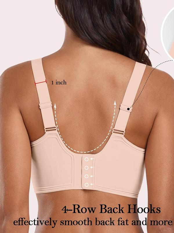 Women's Solid Wireless Push Up Bra, Comfortable Breathable Seamless Bra, Softness Adjustable Strap Lingerie for Daily Wear