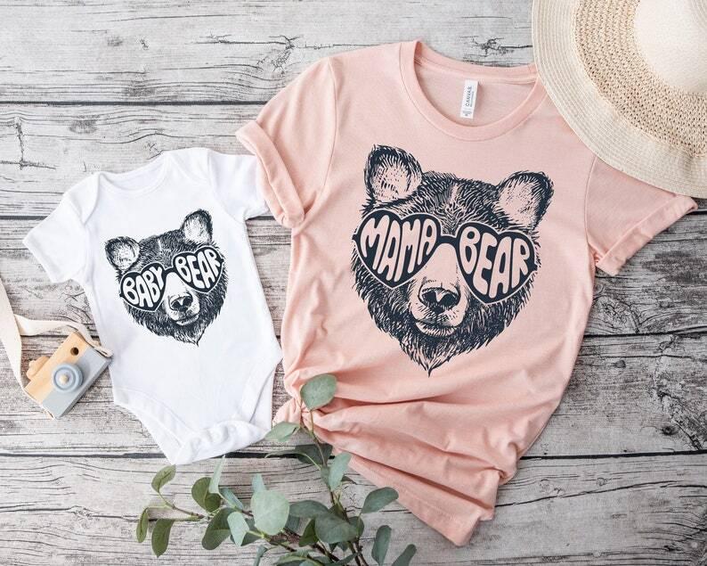 Mama Bear Shirt | Mama Bear Set, Mama Bear Baby Bear Shirt, Mothers Day Shirt, Bear Family Shirts, New Mom Gift, Baby Shower Gift, Mom Shirt