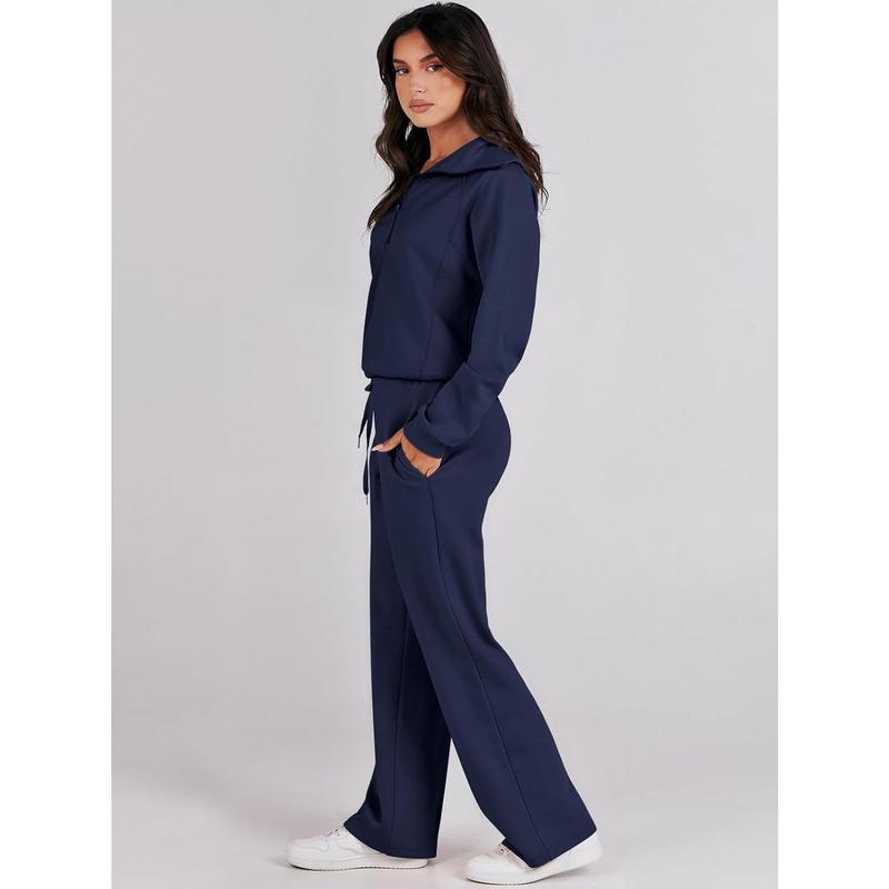 ANRABESS Women 2 Piece Outfits Sweatsuit Oversized Sweatshirt Sweatpants Tracksuit Sweat Lounge Matching Set 2024 Fall Trendy