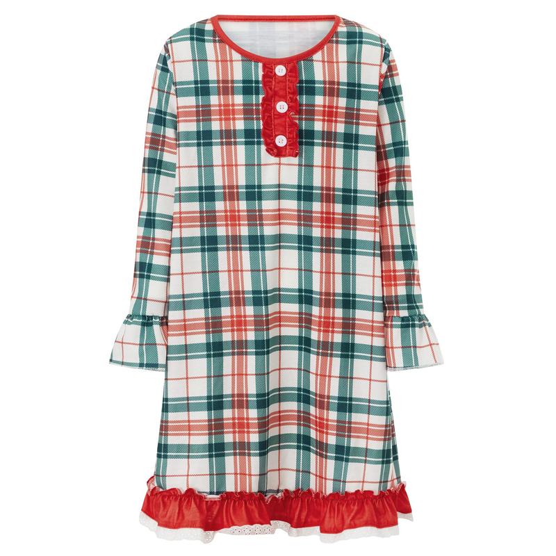 Plaid Print Matching Christmas Pajamas For Family Plaid Print Holiday Pajamas Sleepwear