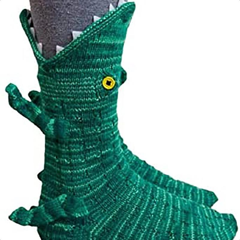 Knit Socks Unisex Novelty Shark Crocodile Shape Socks Floor Socks Winter Home Warm Socks Christmas gift