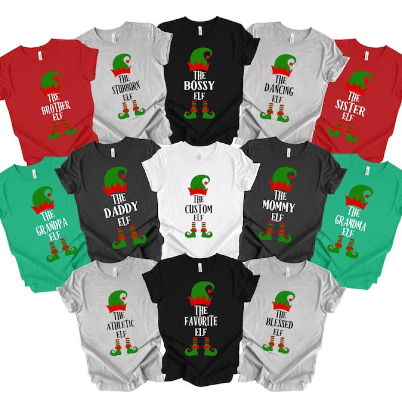 Custom The Elf Shirt, Custom Elf Shirt, Christmas Family Matching, Funny Christmas Shirt, Christmas Elf Shirts, Christmas Family Matching