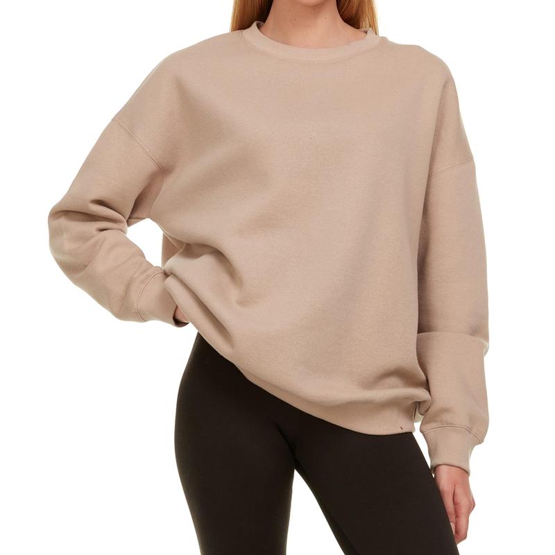 Threads Connect Oversized Sweatshirt for Women – Crewneck Fleece Pullover Soft Trendy Sweatshirt