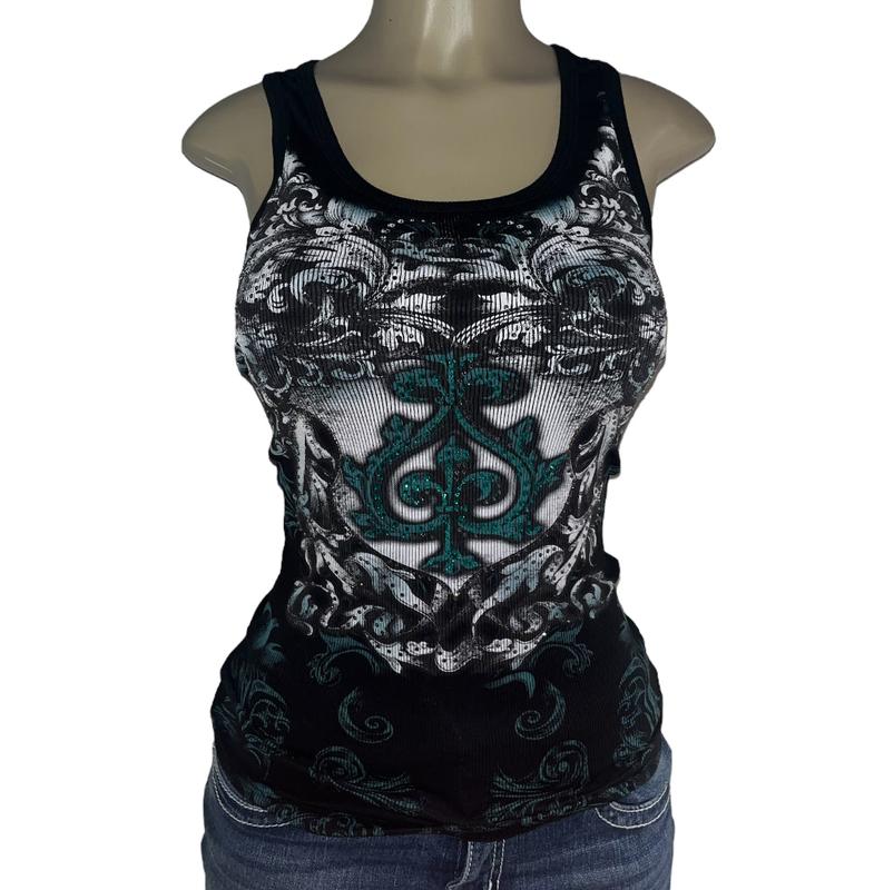 Aurora Rhinestone Tank Top