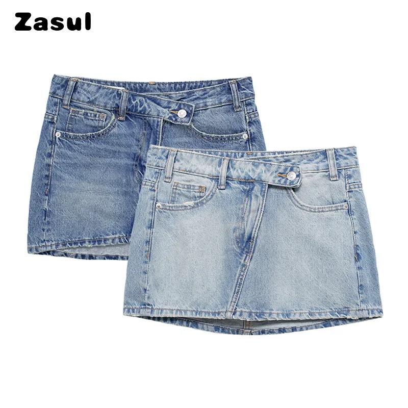 2024 new spring and summer WOMEN'S mini skirts fashion women denim skirts casual chic high street ladies skirt Womenswear Bottom Womenswear Bottom fashionable bottom Comfort Palda Basic Minimalist Basic Minimalist Basic Minimalist