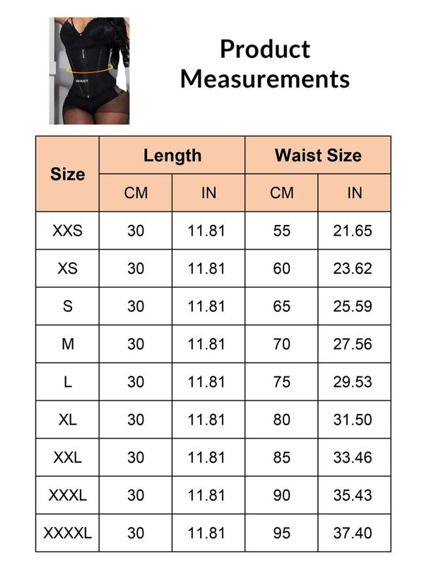 Women's Solid Adjustable Hook & Eye Zipper Waist Trainer, High Compression Tummy Control Shaper, Tummy Tuck Waist Cincher, Waist Trainer for Women