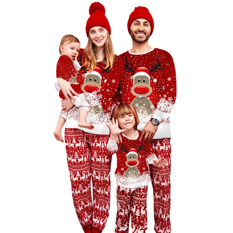 Calsunbaby Matching Christmas Pjs for Family Pajamas Matching Sets Christmas Pajamas Holiday Xmas Jammies Sleepwear