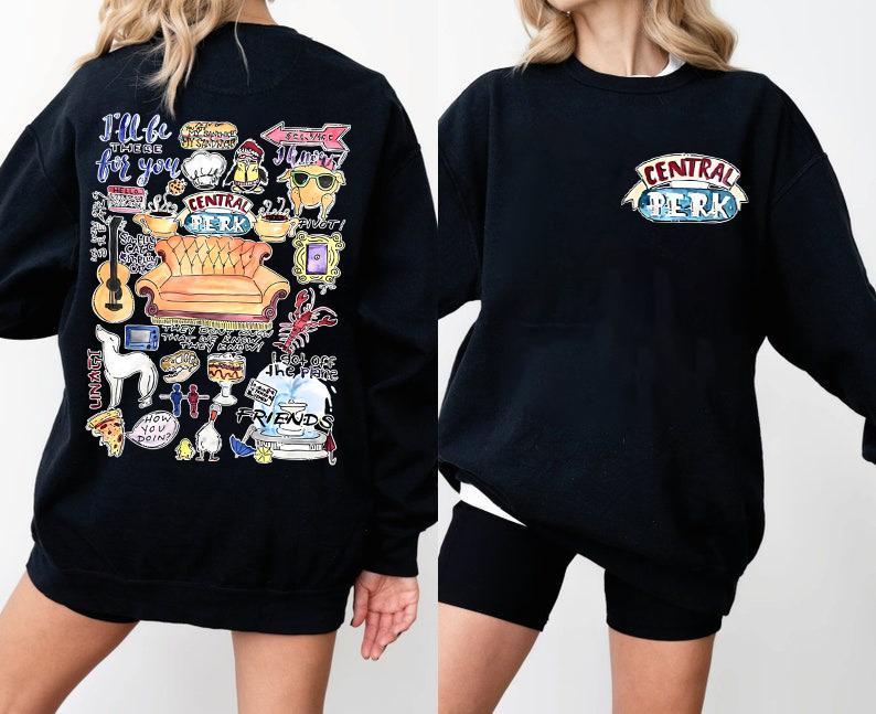 Central Perk Sweatshirt - Hoodie - Tshirt, TV Show Friends Sweater, Friends Series Sweatshirt, Friends Inspired Holiday Sweatshirt, Full Colors