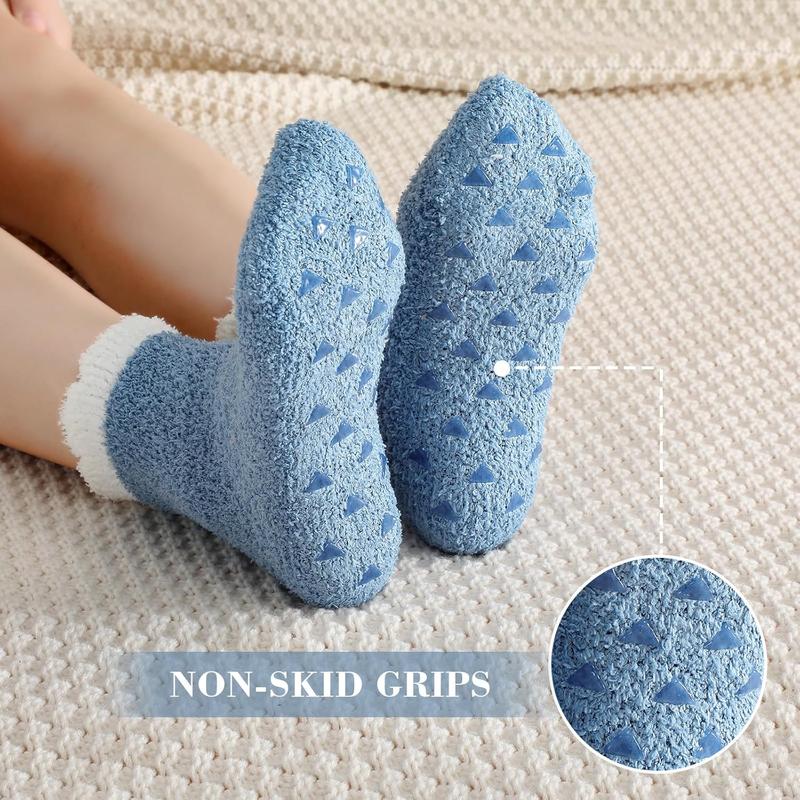 Fuzzy Socks for Women - Slipper Socks for Women, Non Slip Socks Women  Socks with Grips Winter Fluffy Sock