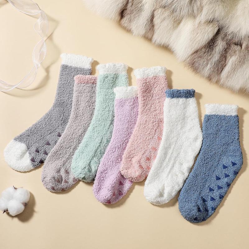 Fuzzy Socks for Women - Slipper Socks for Women, Non Slip Socks Women  Socks with Grips Winter Fluffy Sock