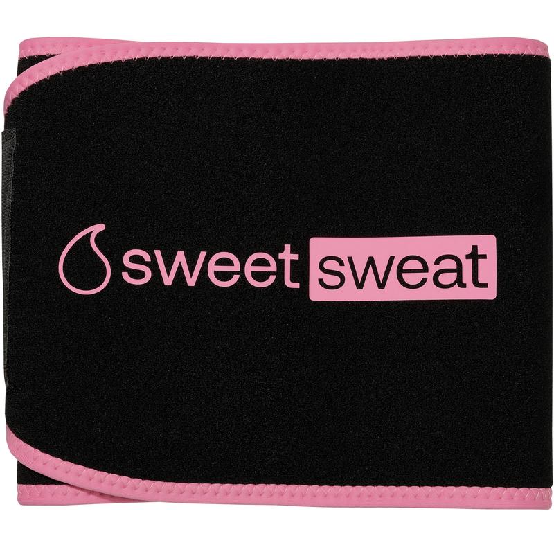 Sweet Sweat Eco Ab Trainer for Women and Men | Premium Waist Trainer Belt with Yulex | Toned Stomach Support! Eco Friendly (Pink, Black)