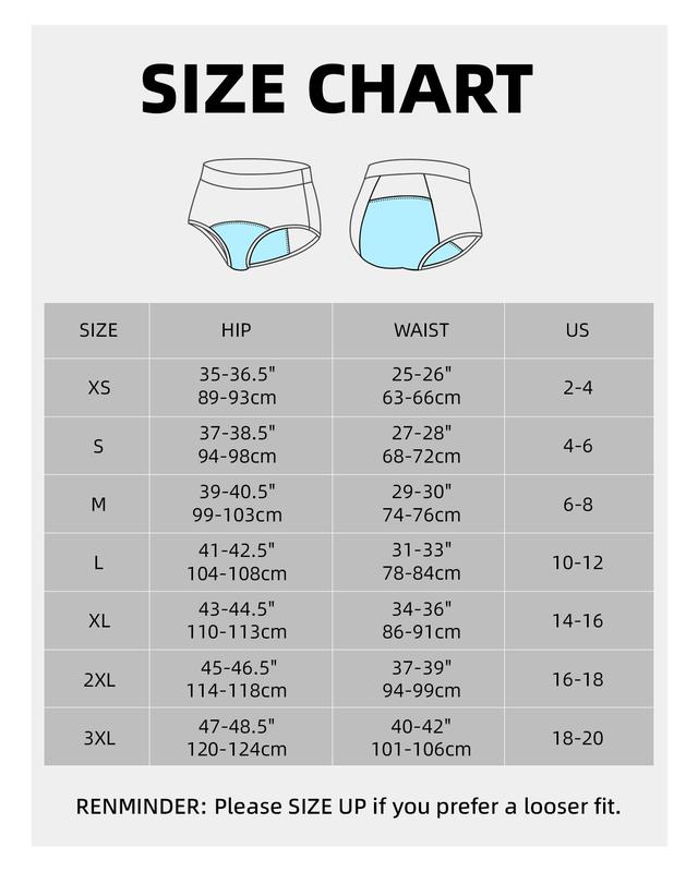 TIICHOO Period Underwear for Women Heavy Flow Extra High Waisted Period Panties Soft Menstrual Leakproof Underwear - 50ml underwear sale