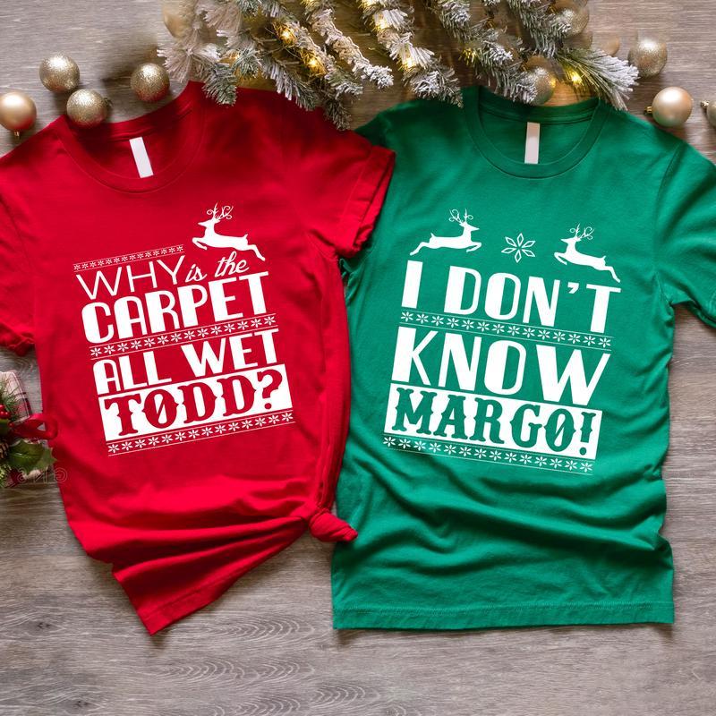 Christmas Vacation Todd And Margo Sweatshirt, Couple Christmas Shirts, National Lampoon Christmas Wife and Husband Matching T-shirts Clothing