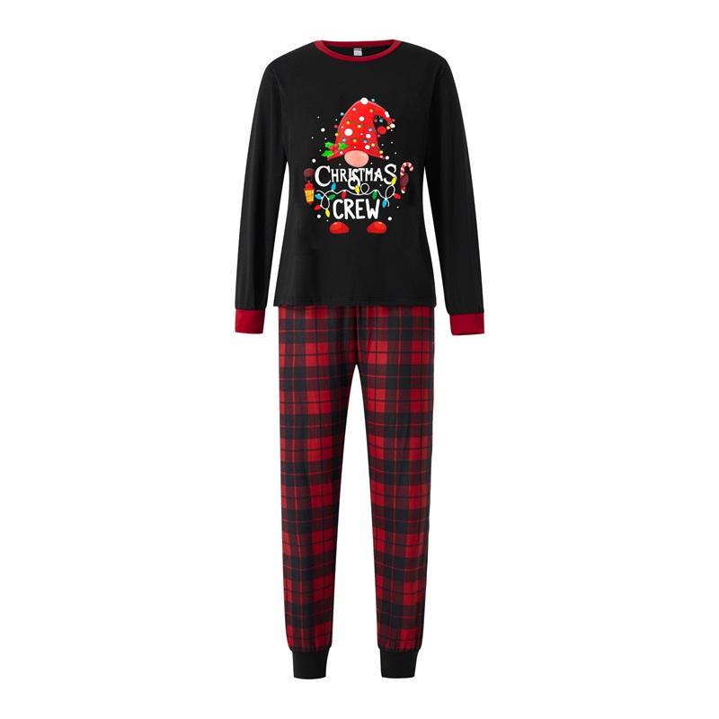 Matching Christmas Pajamas For Family, Long Sleeve Letter Print Tops Pants Christmas Pajamas Suit