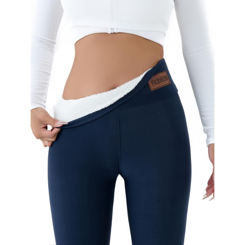 Women's Cozy Fleece-Lined High-Elasticity Leggings - Warm, Stretchy Activewear for Fall & Winter