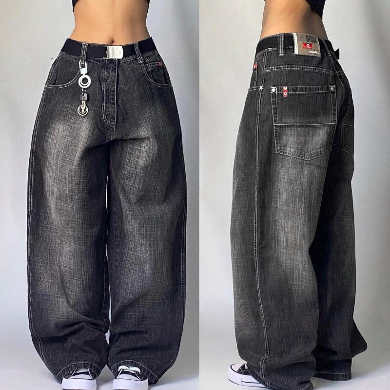 Streetwear New Fashion Oversized Print Baggy Jeans Y2K Harajuku Hip-hop Vintage Pop Gothic High Waist Wide-leg Pants Trousers