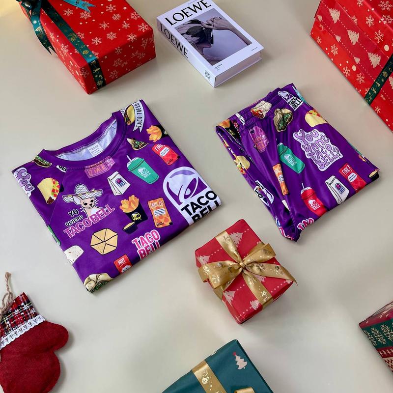 Taco Bell Pajama Set - Christmas Holiday Taco Pajama