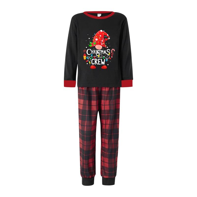 Matching Christmas Pajamas For Family, Long Sleeve Letter Print Tops Pants Christmas Pajamas Suit