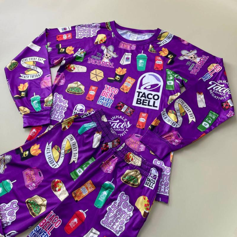 Taco Bell Pajama Set - Christmas Holiday Taco Pajama