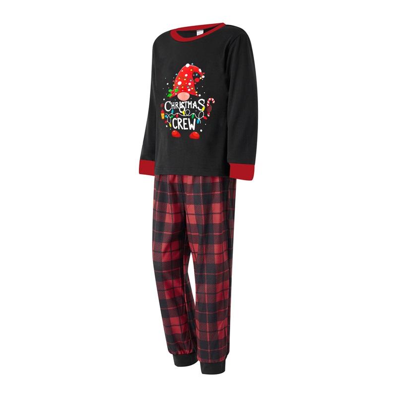 Matching Christmas Pajamas For Family, Long Sleeve Letter Print Tops Pants Christmas Pajamas Suit