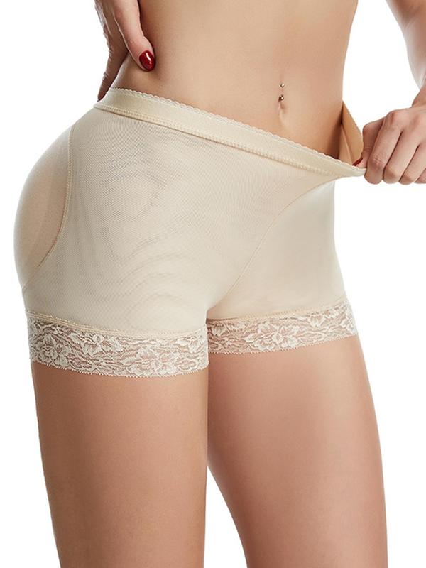 Women's Contrast Lace High Waist Padded Knicker, Breathable Comfortable High Waist Panty, Ladies Underwear for Daily Wear