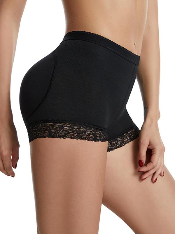 Women's Contrast Lace High Waist Padded Knicker, Breathable Comfortable High Waist Panty, Ladies Underwear for Daily Wear