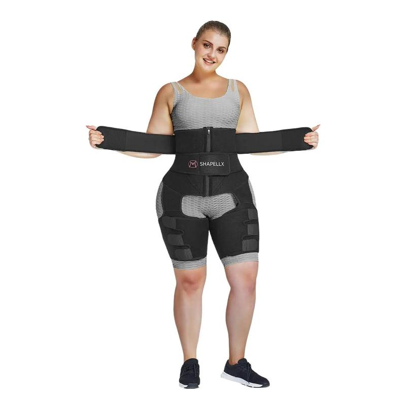 Shapellx NeoSweat 3-In-1 Waist and Thigh Trimmer Butt Lifter