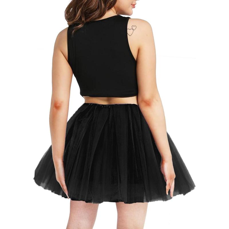 Women Teens Tutu Adult 4 Layered Tutu Skirt with Satin Lined Dance Non See-Through Tutu  Costumes