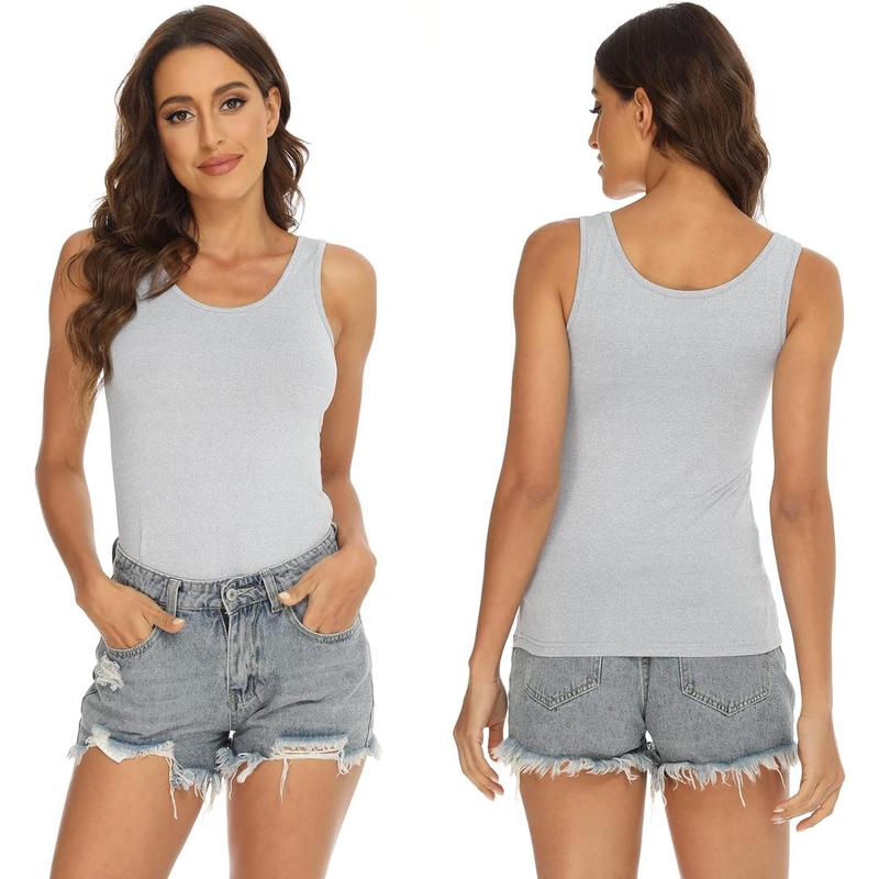 5 Pcs Basic Tank Tops for Women Undershirt Tank Top Sleeveless Under Shirts