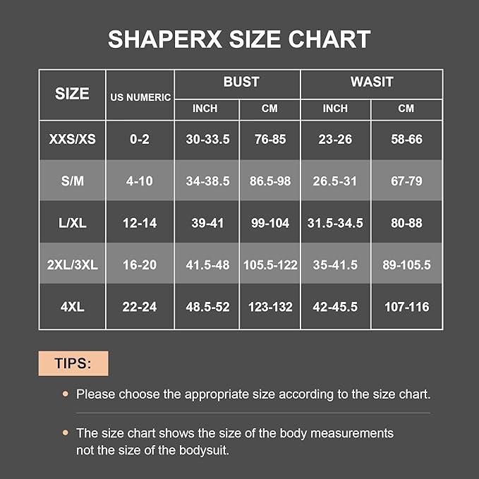 SHAPERX Bodysuit for Women Tummy Control Shapewear Seamless Sculpting Briefs Style Womenswear Underwear