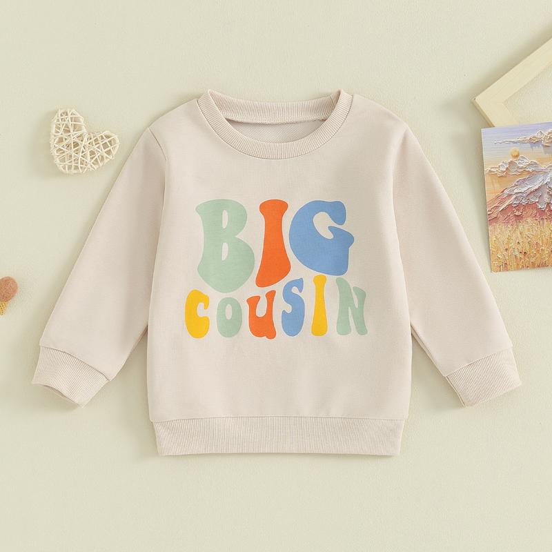 Baby Girl Boy Cousin Crew Sweatshirt Romper Big Lil Cousin Bubble Onesie Fall Winter Clothes Sibling Matching Outfit