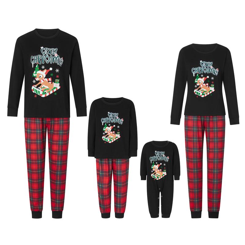 Christmas Pajamas Family Matching Pjs Sets Xmas Pjs Holiday Family Sleepwear Set for Adult Kids