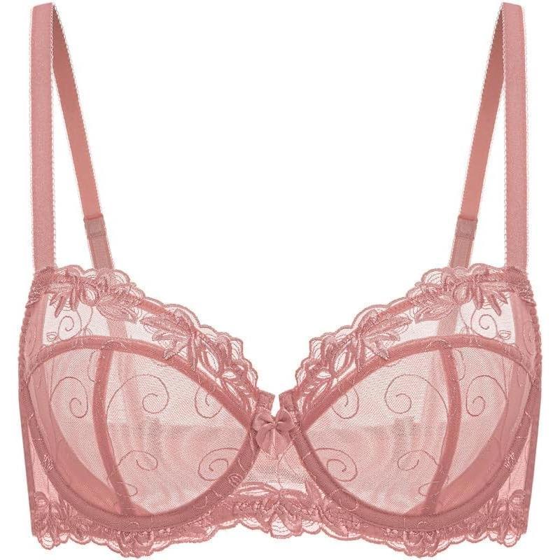 Women’s Minimizer Lace Bras Plus Size Underwire Full Coverage Unlined Bra