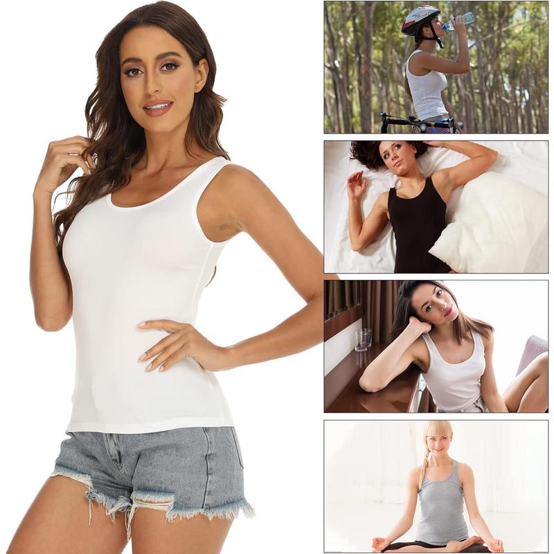 5 Pcs Basic Tank Tops for Women Undershirt Tank Top Sleeveless Under Shirts